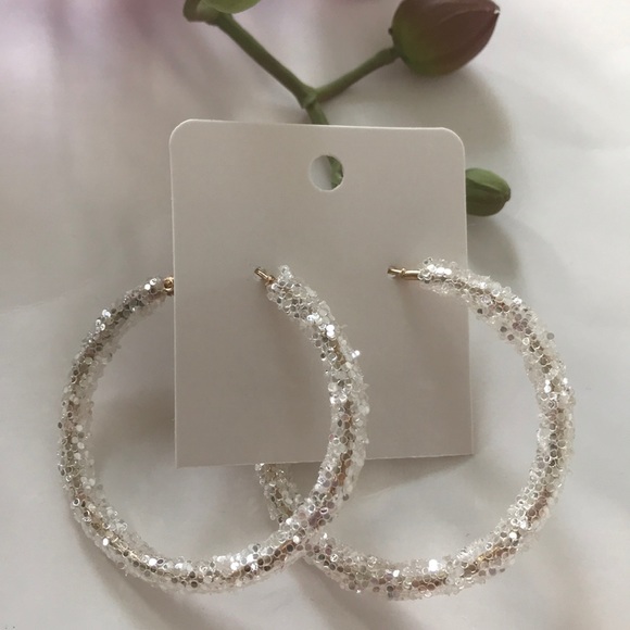 Jewelry - Glitter Hoop Earrings